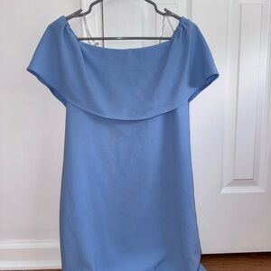 Charles Henry Strapless Blue Dress